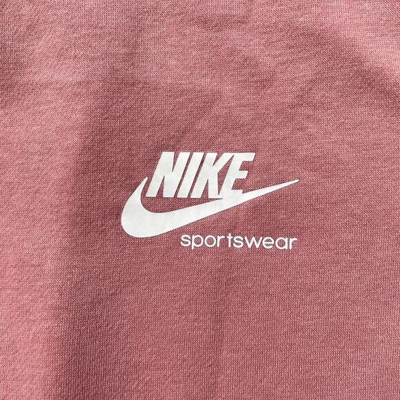 Nike M Sportswear Cropped Sweatshirt | Pink Chevron Heritage Crew NWOT, New - Picture 7 of 8